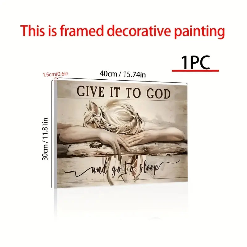 God" Inspirational Framed Canvas Wall Art