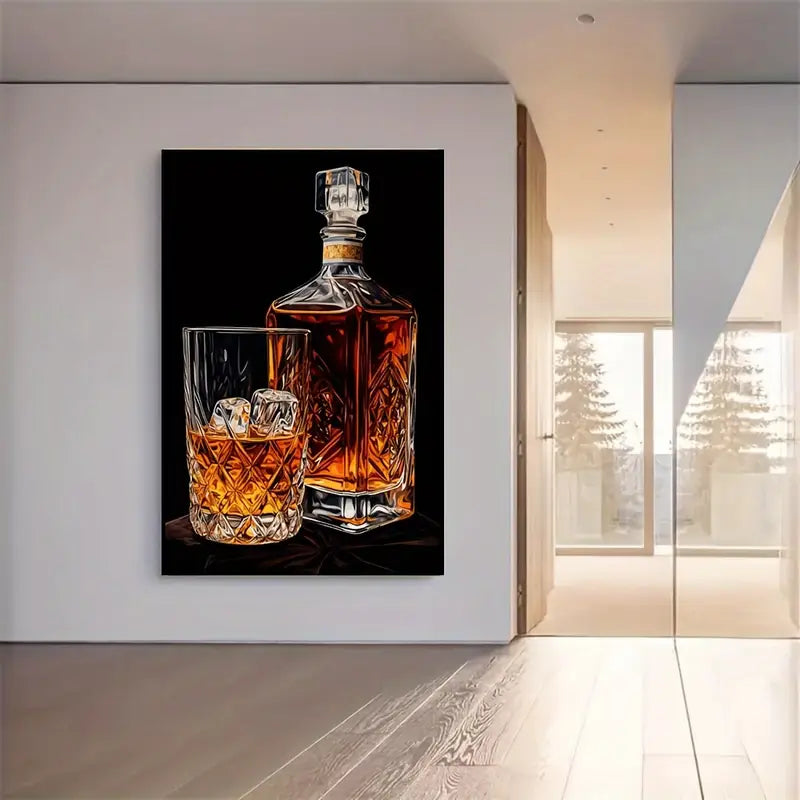 Kollea Blackjack Whiskey Decanter Set, 37.2 Oz Whiskey Decanter With 4 Glasses