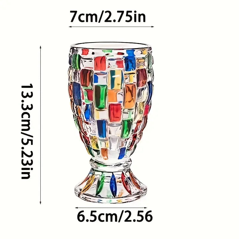 Colorful Bubbly Wine Glasses Set Of 2/6, Stem Champagne Glasses, Roostertail Glasses, Wine Glasses, Iced Tea Mugs, Heavy Duty Glasses