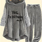 Women's Casual Fleece Hoodie & Joggers Set