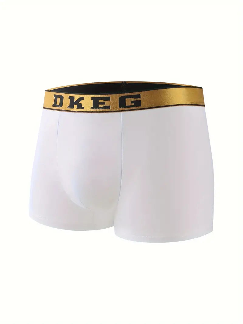 4 Pcs Men's Luxury Black Gold Belt Boxer Briefs