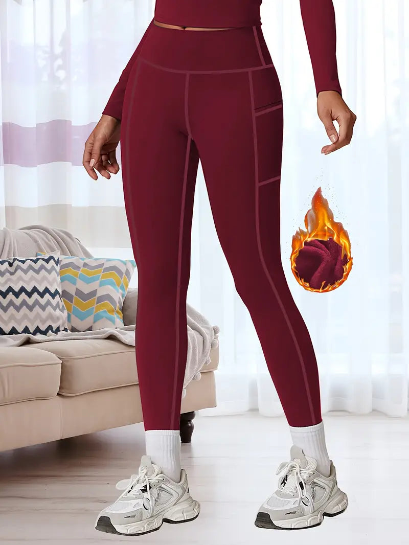 4pcs Women's High-Waist Compression Leggings with Pockets