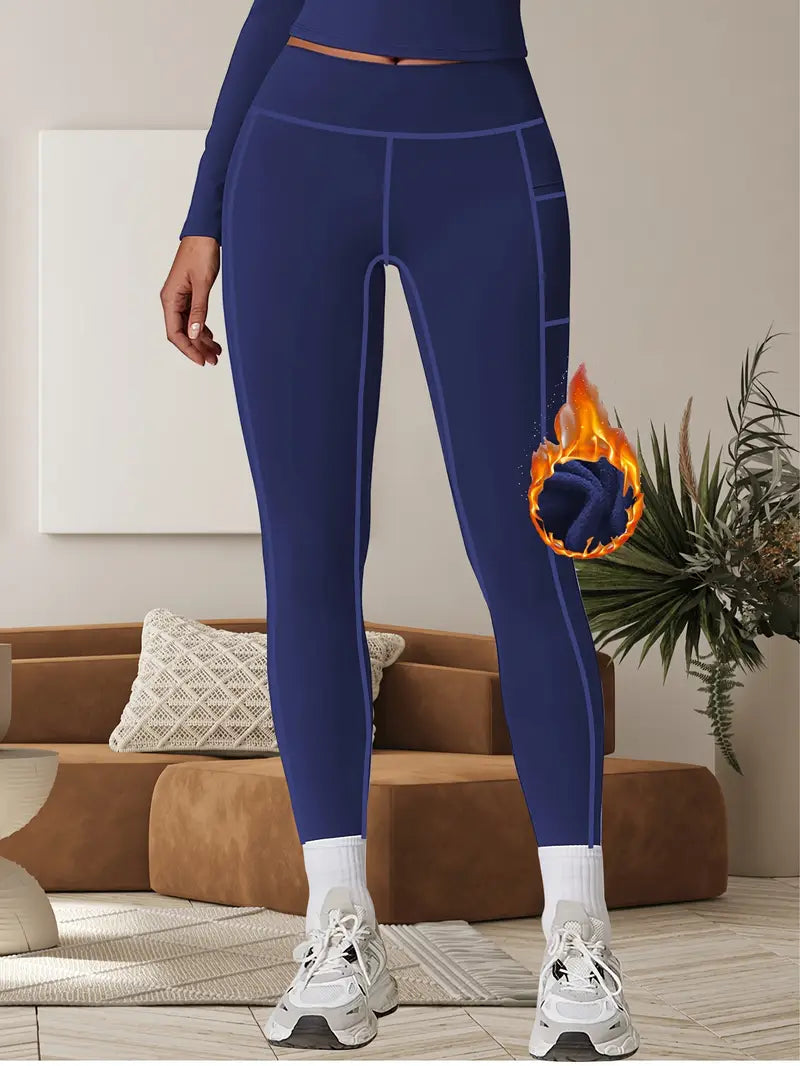 4pcs Women's High-Waist Compression Leggings with Pockets