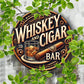 Vintage Whiskey & Cigar Metal Wall Art