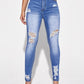 High Waist Ripped Skinny Jeans