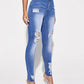 High Waist Ripped Skinny Jeans