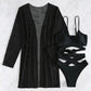 3pcs Criss Cross Bikini Set