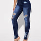 High Waist Ripped Skinny Jeans