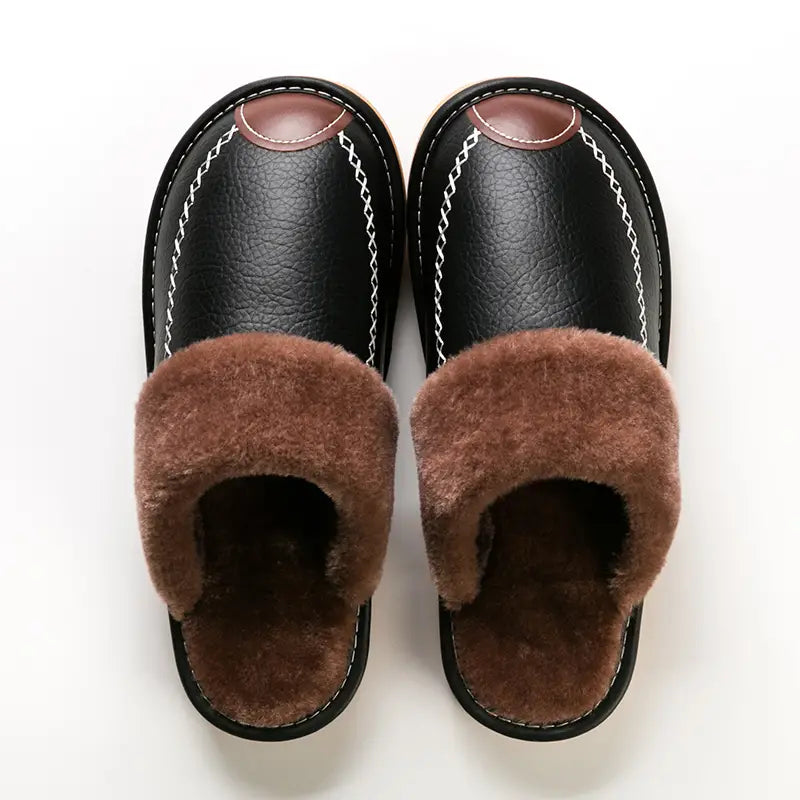 Men's Warm Fleece Cozy Slides