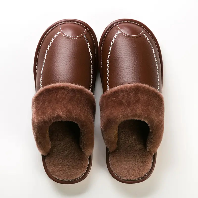 Men's Warm Fleece Cozy Slides