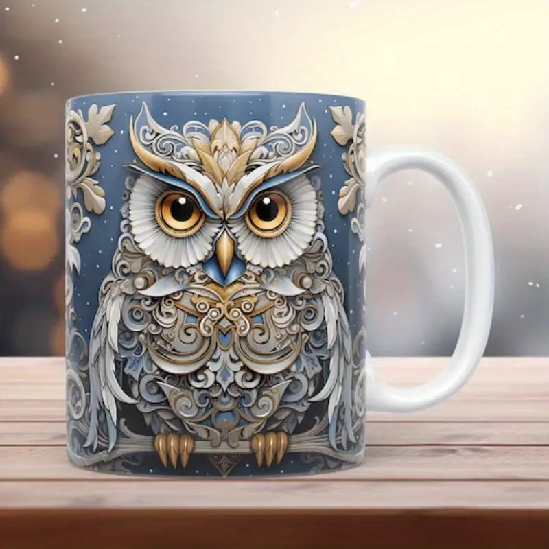 3D Owl Ceramic Coffee Mark Cup, Tea Cup