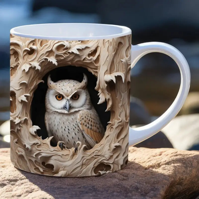 3D Owl Ceramic Coffee Mark Cup, Tea Cup