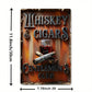 Vintage Metal Whiskey & Cigars Gentlemen's Club Sign