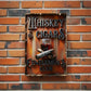 Vintage Metal Whiskey & Cigars Gentlemen's Club Sign