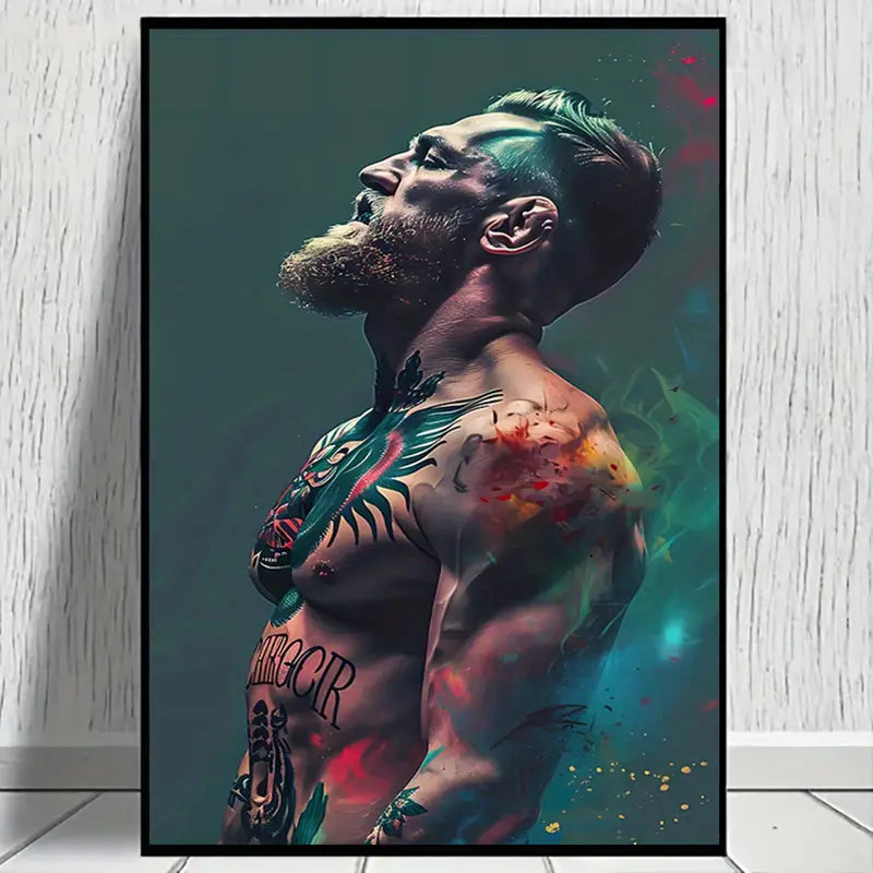 12x16" Frameless Boxing Gym Canvas Art Poster