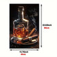 Whiskey & Cigar Canvas Art Print - Relaxing Time Frameless Wall Hanging Poster