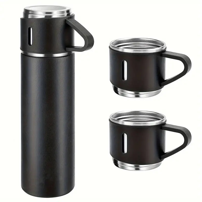 Stainless Steel Vacuum Flask Set - 16.9oz Insulated Thermal Mug