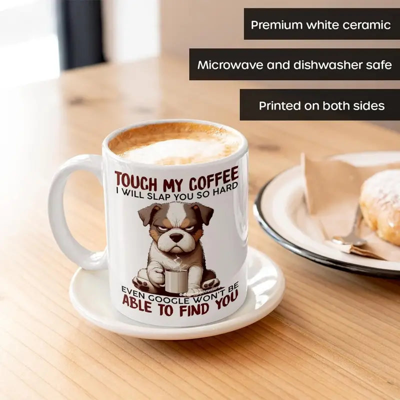 Charming Dog Design 11oz White Ceramic Coffee Mug