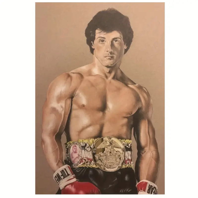 1pc, Boxing Champion Canvas Wall Art