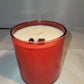 Red Saffron Cedarwood Soy Candle with Gemstones