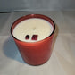 Red Saffron Cedarwood Soy Candle with Gemstones