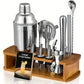 Cocktail Shaker Set Bartender Kit with Stand