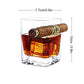 Custom Engraved Whiskey Glass with Cigar Holder