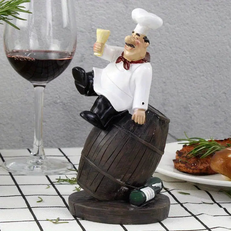 1pc Whimsical Chef Statue - Decorative Kitchen Ornaments