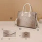 3Pcs/ Set Crocodile Print Tote Bag - Large Capacity, Women's Fashion Handbag, Shoulder Bag and Purse