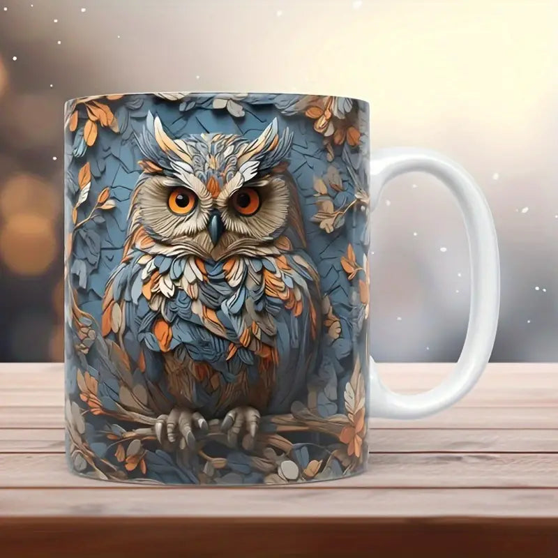 3D Owl Ceramic Coffee Mark Cup, Tea Cup