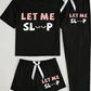 Casual 3pcs Pajama Set, Cozy Short Sleeve Round Neck Top & Pants & Shorts