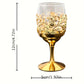 Elegant Golden Goblet Wine Glass - Vintage European Style