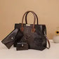 3Pcs/ Set Crocodile Print Tote Bag - Large Capacity, Women's Fashion Handbag, Shoulder Bag and Purse