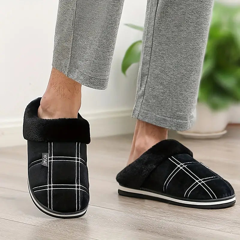 Luxurious Men's Plush Slippers