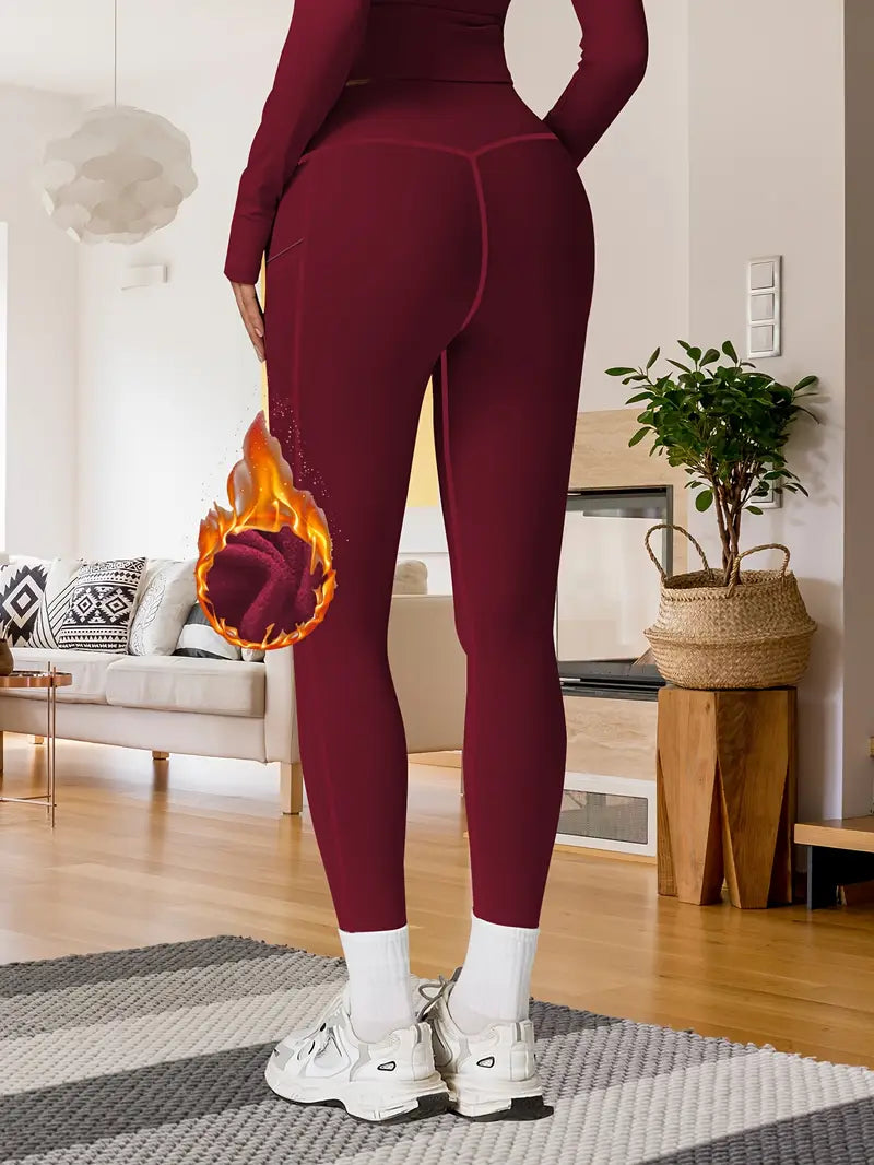 4pcs Women's High-Waist Compression Leggings with Pockets