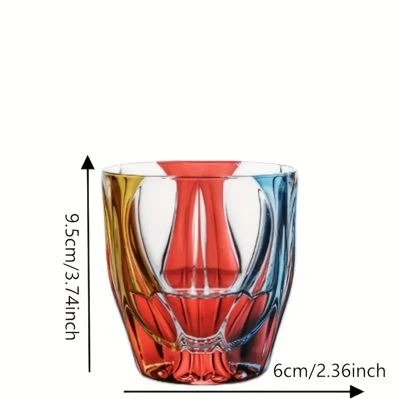 Czech Crystal Colored Wine Set