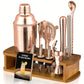 Cocktail Shaker Set Bartender Kit with Stand