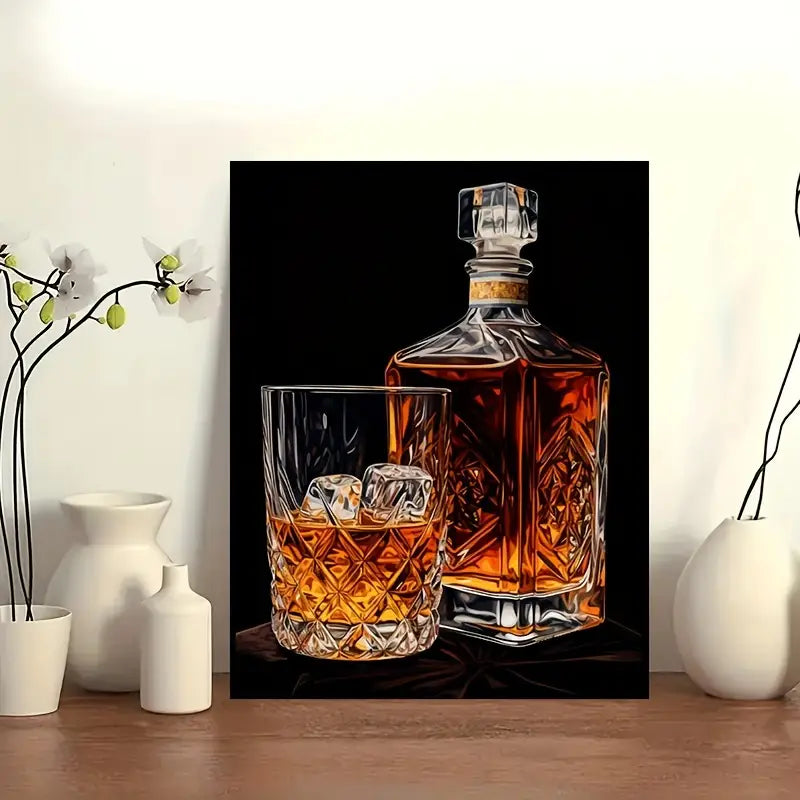 Frameless Whiskey Canvas Wall Art Poster