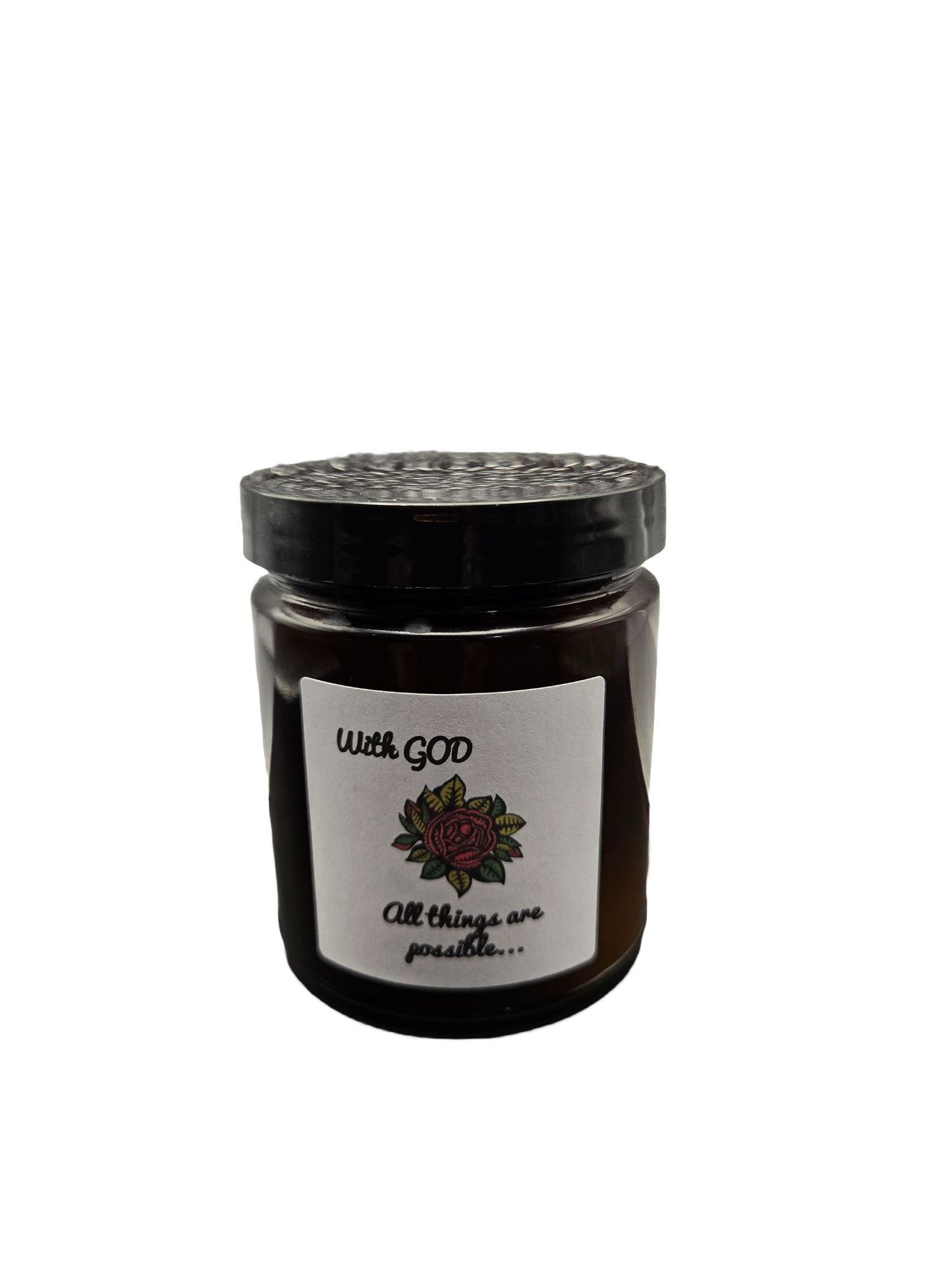 "With GOD All Things Are Possible" Candle