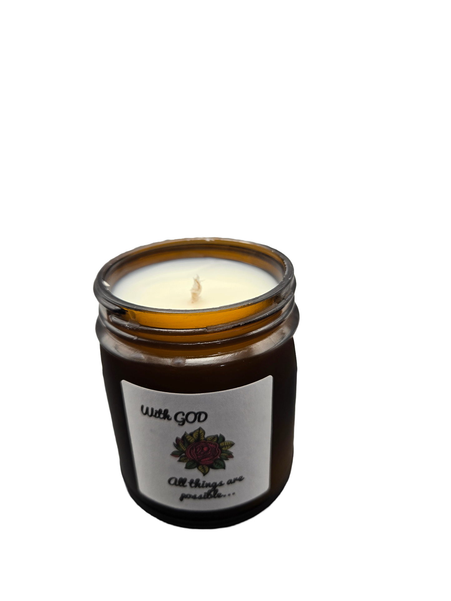 "With GOD All Things Are Possible" Candle
