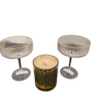 Golden Sparkle Candle with Crystals and Gold 24k Trim Glassware