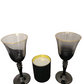 Black/Gold Luxury Candle with Black 24k Gold Trim Glassware