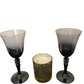 Black/Gold Luxury Candle with Black 24k Gold Trim Glassware