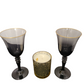 Black/Gold Luxury Candle with Black 24k Gold Trim Glassware