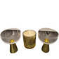 Golden Glassware Base with Gold Sparkle Candles