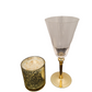 Sparkling Golden Candle with Gold 24kt Glassware