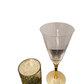 Sparkling Golden Candle with Gold 24kt Glassware