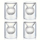 Set of 4 Double-Walled Golf Ball Shot Glasses