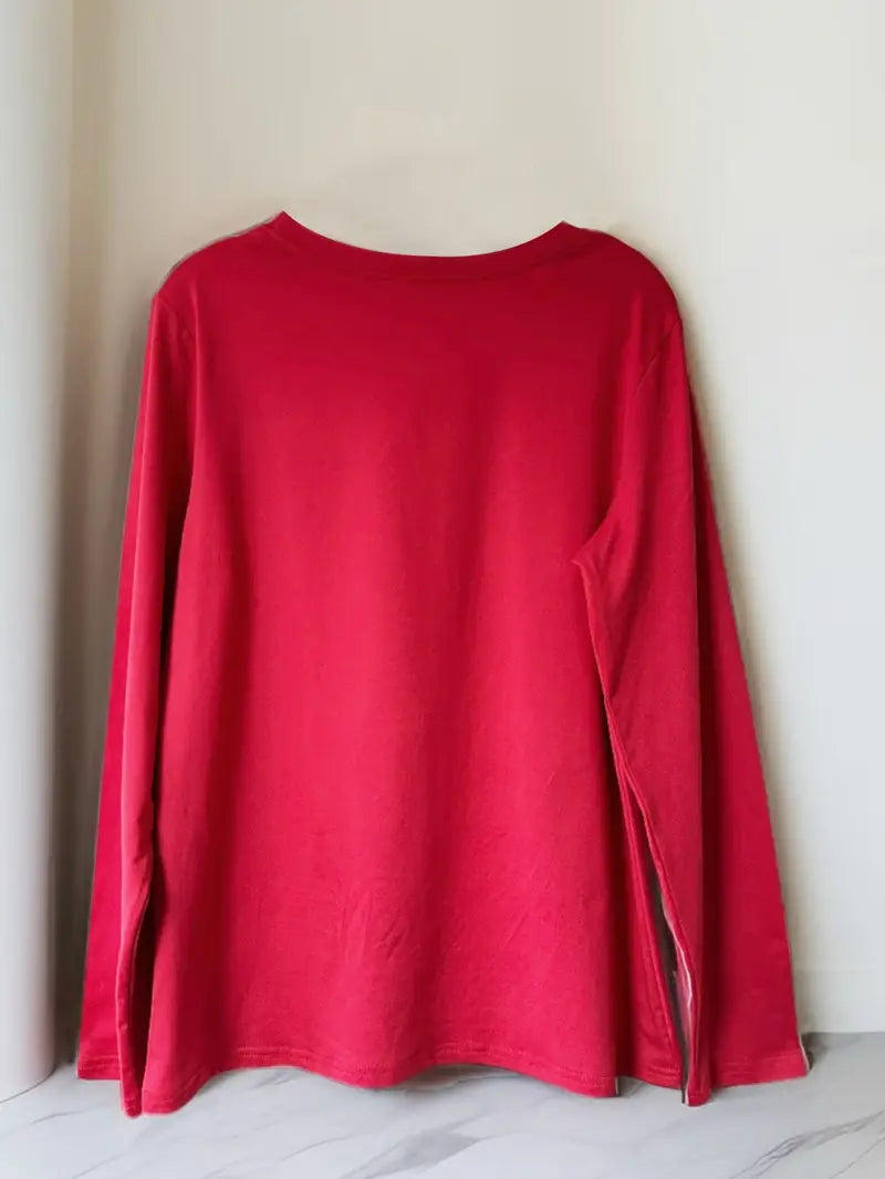 🔥"It Is What It Is"🔥 Women's Casual Monogram Print Long Sleeve T-Shirt