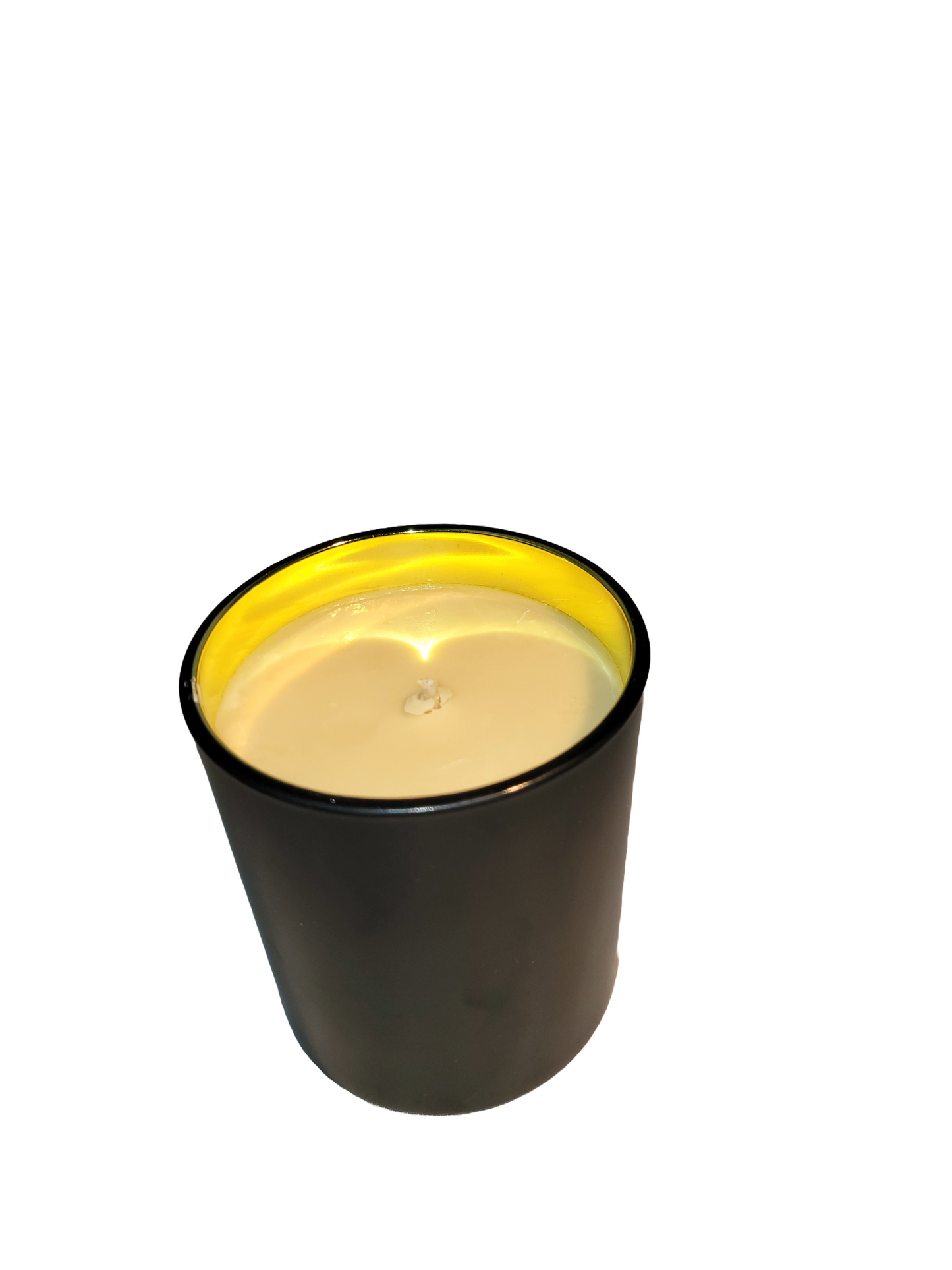 Elegant Black Candle with Gold Interior